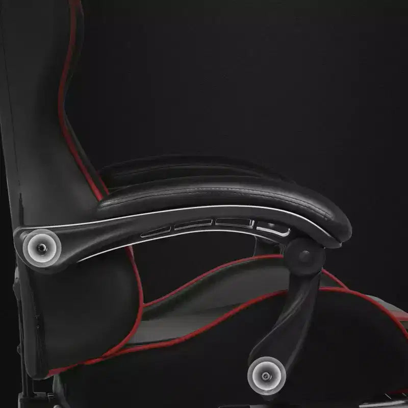 Sedia da Gaming con Poggiapiedi e Cuscino Massaggiante Lombare Ergonomico in Pelle PU - GTRACING