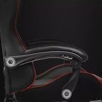 Sedia da Gaming con Poggiapiedi e Cuscino Massaggiante Lombare Ergonomico in Pelle PU - GTRACING