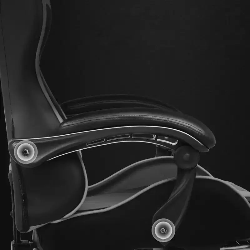 Sedia da Gaming con Poggiapiedi e Cuscino Massaggiante Lombare Ergonomico in Pelle PU - GTRACING