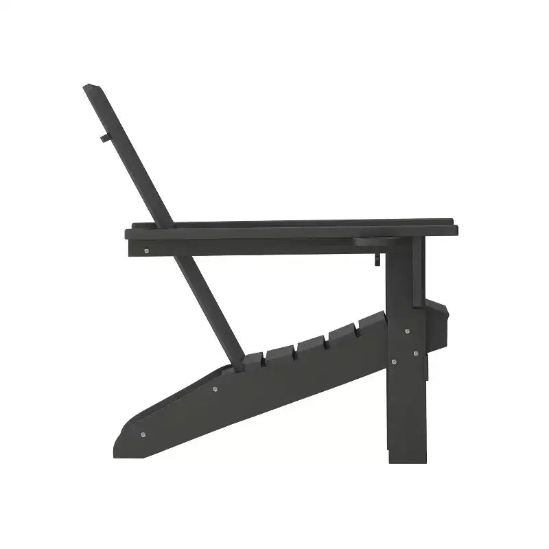 Flash Furniture Halifax Adirondack Chair with Cup Holder, Weather Resistant HDPE Adirondack Chair