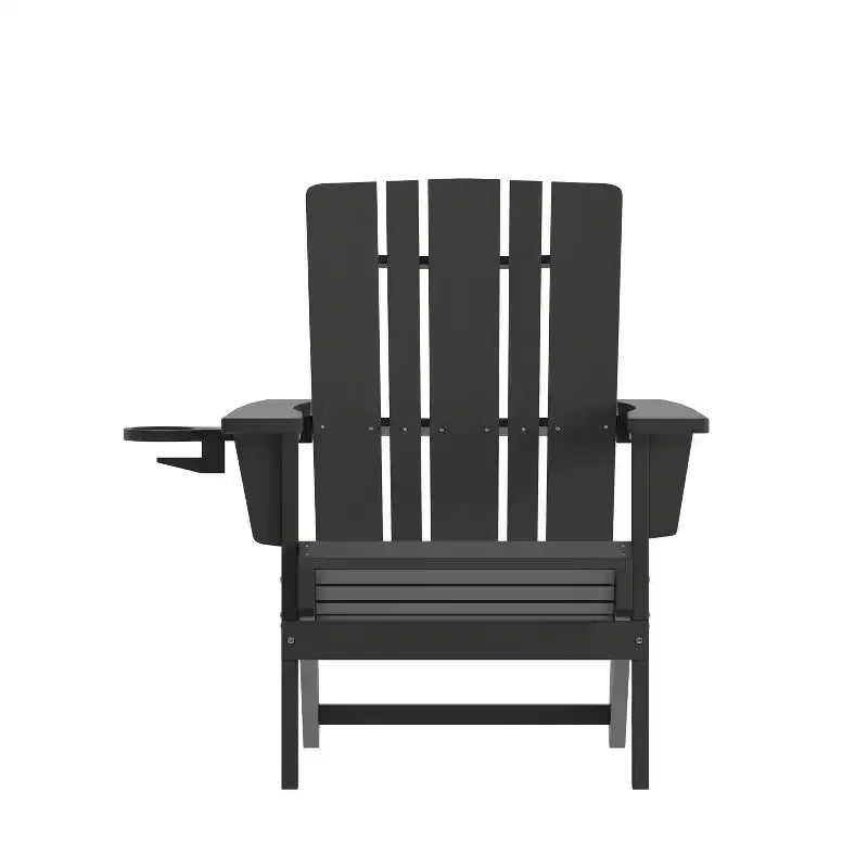 Flash Furniture Halifax Adirondack Chair with Cup Holder, Weather Resistant HDPE Adirondack Chair