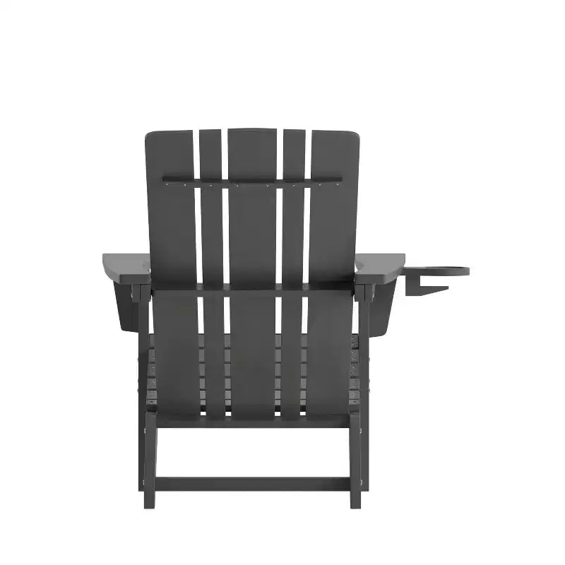Flash Furniture Halifax Adirondack Chair with Cup Holder, Weather Resistant HDPE Adirondack Chair
