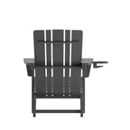 Flash Furniture Halifax Adirondack Chair with Cup Holder, Weather Resistant HDPE Adirondack Chair