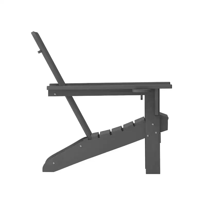 Flash Furniture Halifax Adirondack Chair with Cup Holder, Weather Resistant HDPE Adirondack Chair