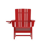 Flash Furniture Halifax Adirondack Chair with Cup Holder, Weather Resistant HDPE Adirondack Chair