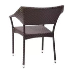 Flash Furniture Jace, sedia impilabile per patio di grado commerciale, sedia da pranzo per patio in vimini PE per tutte le stagioni