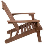 Sedia Adirondack pieghevole classica in legno marrone Northlight 36
