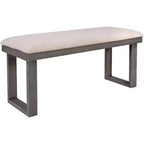 6-Piece Rustic Wood Dining Table Set with Chairs and Bench,Gray-ModernLuxe