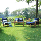 Sonoma Lane Amherst Teak Outdoor Lounge Chair With Zippered Cushions