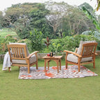 Sonoma Lane Amherst Teak Outdoor Lounge Chair With Zippered Cushions