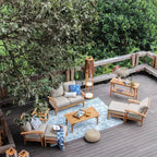 Sonoma Lane Amherst Teak Outdoor Lounge Chair With Zippered Cushions