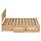 Wood Platform Bed with Underneath Storage and 2 Drawers-ModernLuxe