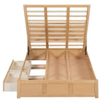 Wood Platform Bed with Underneath Storage and 2 Drawers-ModernLuxe