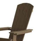 Emma and Oliver Set of 2 Indoor/Outdoor Poly Resin Folding Adirondack Chairs, All-Weather Chairs for Porch, Patio, or Sunroom