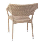 Emma and Oliver Modern All-Weather Patio Dining Chair with Fade and Weather Resistant PE Rattan and Reinforced Steel Frame
