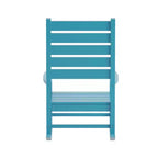 Emma and Oliver Set of 2 Contemporary Rocking Chairs, All-Weather HDPE Indoor/Outdoor Rockers