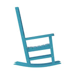 Emma and Oliver Set of 2 Contemporary Rocking Chairs, All-Weather HDPE Indoor/Outdoor Rockers