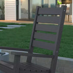 Emma and Oliver Set of 2 Contemporary Rocking Chairs, All-Weather HDPE Indoor/Outdoor Rockers