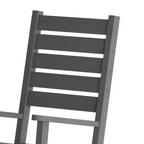 Emma and Oliver Set of 2 Contemporary Rocking Chairs, All-Weather HDPE Indoor/Outdoor Rockers