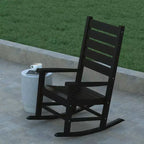 Emma and Oliver Set of 2 Contemporary Rocking Chairs, All-Weather HDPE Indoor/Outdoor Rockers