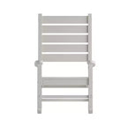 Emma and Oliver Set of 2 Contemporary Rocking Chairs, All-Weather HDPE Indoor/Outdoor Rockers