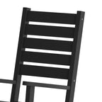Emma and Oliver Set of 2 Contemporary Rocking Chairs, All-Weather HDPE Indoor/Outdoor Rockers