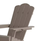 Set di 4 sedie Adirondack Emma e Oliver con portabicchieri, sedie Adirondack in HDPE resistenti alle intemperie