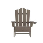 Set di 4 sedie Adirondack Emma e Oliver con portabicchieri, sedie Adirondack in HDPE resistenti alle intemperie