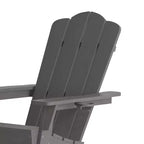 Set di 4 sedie Adirondack Emma e Oliver con portabicchieri, sedie Adirondack in HDPE resistenti alle intemperie