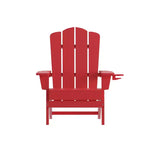 Set di 4 sedie Adirondack Emma e Oliver con portabicchieri, sedie Adirondack in HDPE resistenti alle intemperie