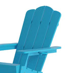 Set di 4 sedie Adirondack Emma e Oliver con portabicchieri, sedie Adirondack in HDPE resistenti alle intemperie