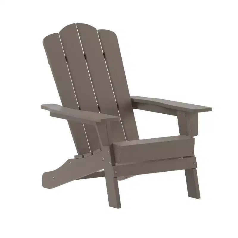 Set di 4 sedie Adirondack Emma e Oliver con portabicchieri, sedie Adirondack in HDPE resistenti alle intemperie