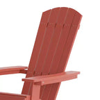 Emma and Oliver Set of 4 Indoor/Outdoor Poly Resin Folding Adirondack Chairs, All-Weather Chairs for Porch, Patio, or Sunroom