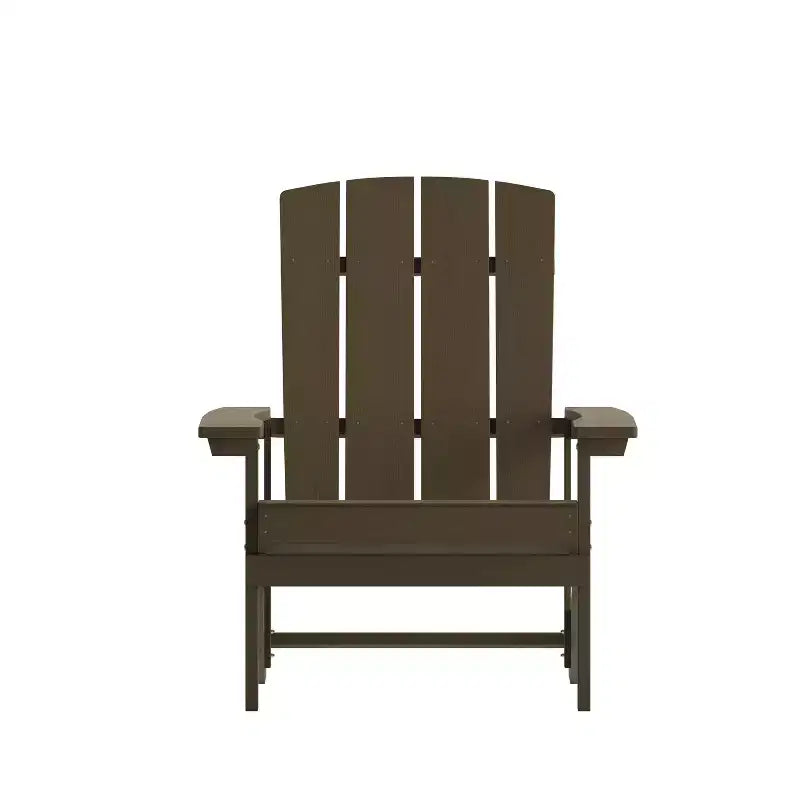 Merrick Lane Set of 4 All-Weather Poly Resin Wood Adirondack Chairs