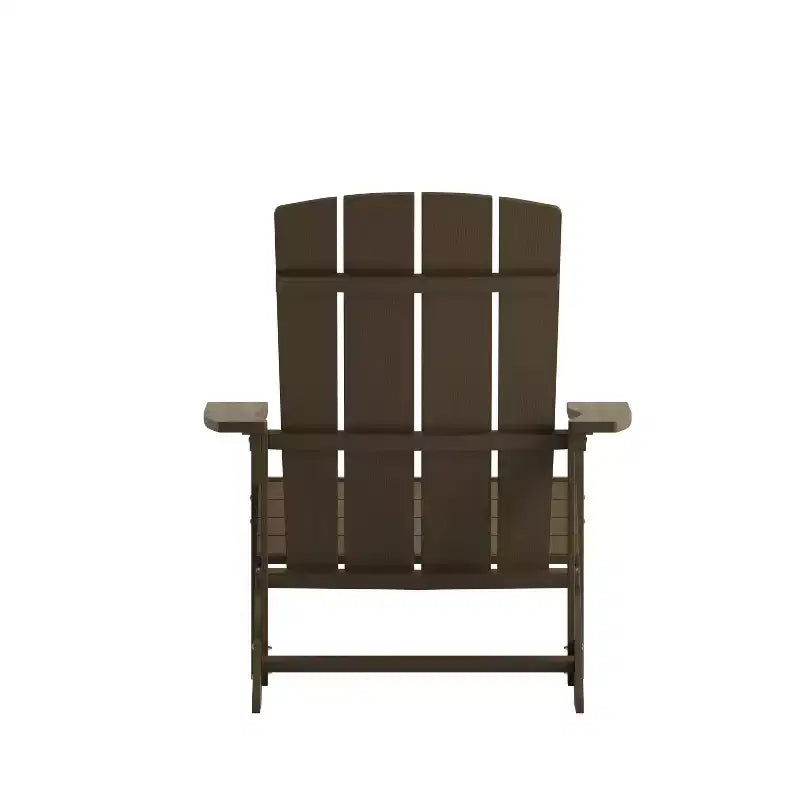 Merrick Lane Set of 4 All-Weather Poly Resin Wood Adirondack Chairs