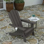 Merrick Lane Adirondack Chair with Cup Holder, Weather Resistant HDPE Adirondack Chair