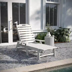Sdraio regolabile Adirondack Merrick Lane Gaylord con portabicchieri - Sedia a sdraio in HDPE per interni/esterni resistente a tutte le stagioni