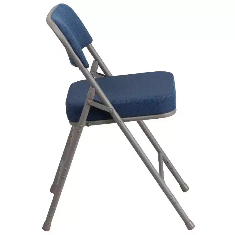 Emma and Oliver Sedia Pieghevole in Metallo Imbottita in Tessuto Curvo a Tre Rinforzi e Cerniere, Confezione da 4