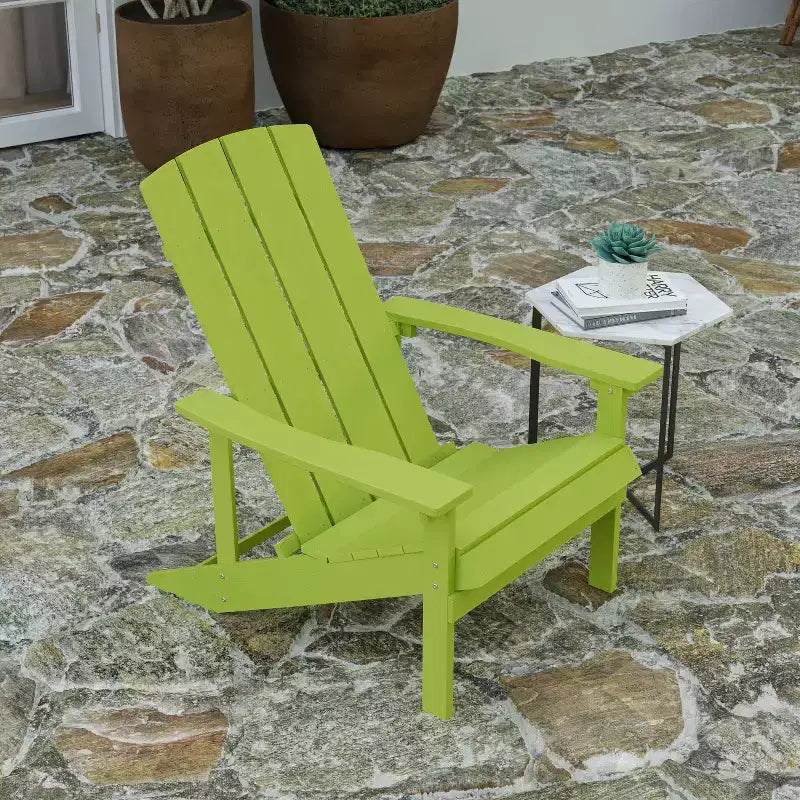 Merrick Lane All-Weather Poly Resin Wood Adirondack Chair