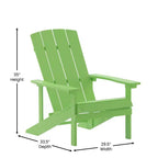 Merrick Lane All-Weather Poly Resin Wood Adirondack Chair