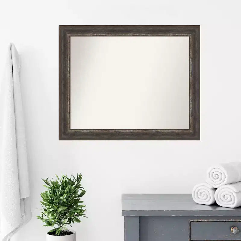 Specchio da parete per bagno Amanti Art Alta Rustic Char non smussato