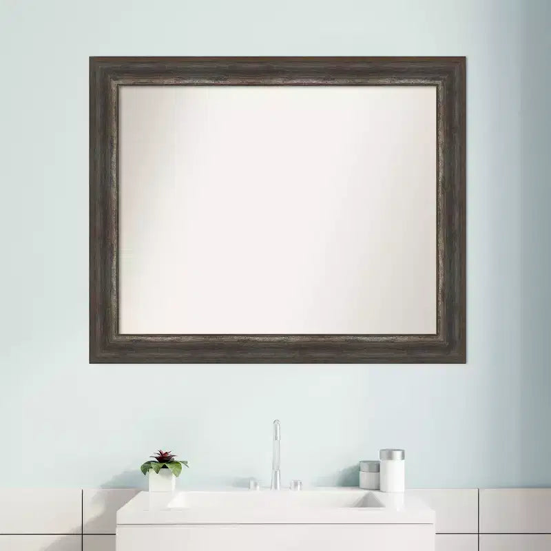 Specchio da parete per bagno Amanti Art Alta Rustic Char non smussato