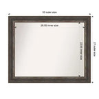 Specchio da parete per bagno Amanti Art Alta Rustic Char non smussato