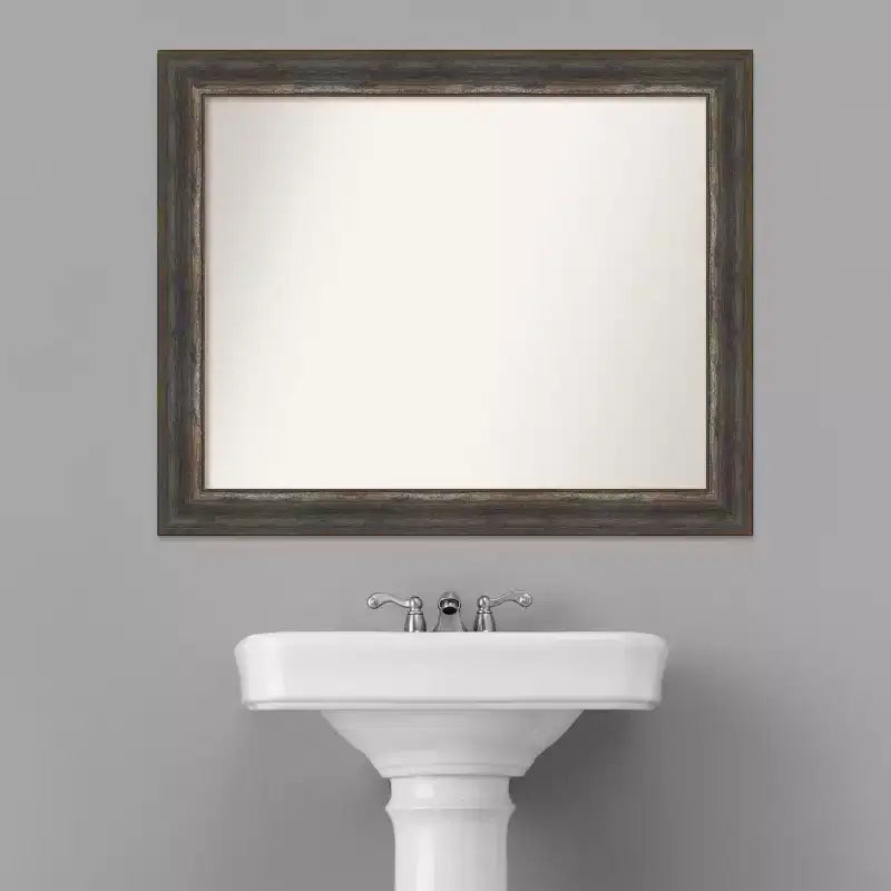 Specchio da parete per bagno Amanti Art Alta Rustic Char non smussato
