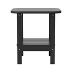 Merrick Lane 2-Tier Adirondack Side Table, All-Weather HDPE Indoor/Outdoor Accent Table