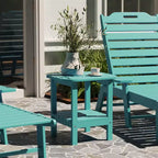 Merrick Lane 2-Tier Adirondack Side Table, All-Weather HDPE Indoor/Outdoor Accent Table