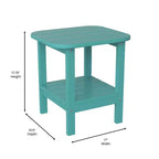 Merrick Lane 2-Tier Adirondack Side Table, All-Weather HDPE Indoor/Outdoor Accent Table