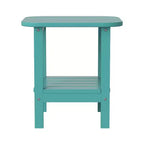 Merrick Lane 2-Tier Adirondack Side Table, All-Weather HDPE Indoor/Outdoor Accent Table