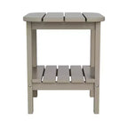Merrick Lane 2-Tier Adirondack Side Table, All-Weather HDPE Indoor/Outdoor Accent Table