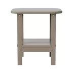 Merrick Lane 2-Tier Adirondack Side Table, All-Weather HDPE Indoor/Outdoor Accent Table